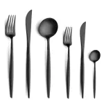Goa All Black Set 72 Pezzi Posate in Acciaio e Resina nera di Cutipol (12 coperti)