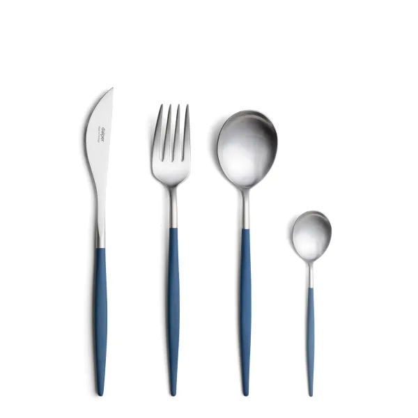 Dalper Mya 24-Piece Blue Stainless Steel and Resin Cutlery Set