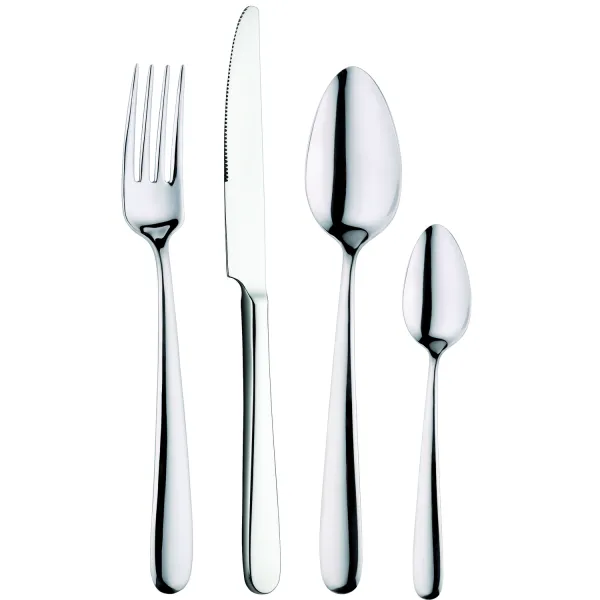 Savoy 24-Piece Polished Stainless Steel Cutlery Set by Pintinox