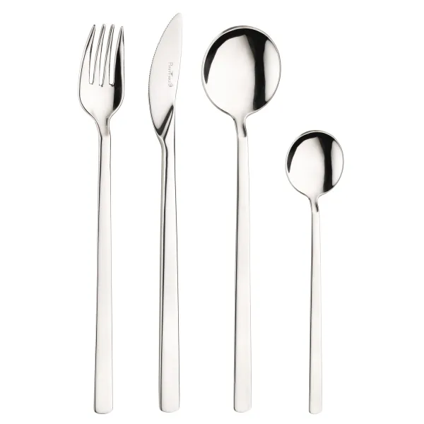 Tecna 24-Piece Polished Stainless Steel Cutlery Set by Pintinox