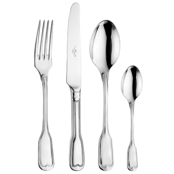 Vittoriale 24-Piece Polished Stainless Steel Cutlery Set by Pintinox