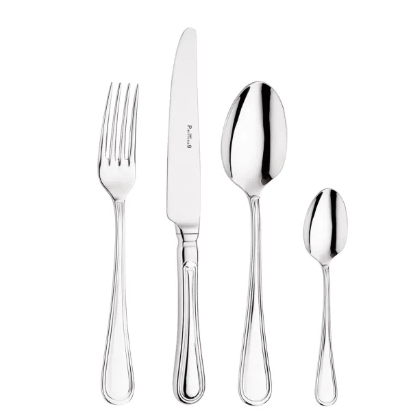 Byron 24-Piece Polished Steel Cutlery Set by Pintinox