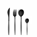 Dalper Mya Black 24-Piece Cutlery Set, Black PVD-Coated Steel