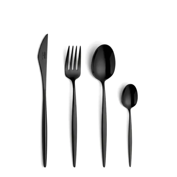 Cosmos Black Dalper Set of 24 black PVD-coated stainless steel cutlery items