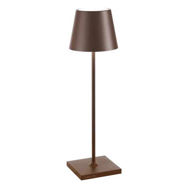 Poldina Corten rechargeable portable lamp by Zafferano