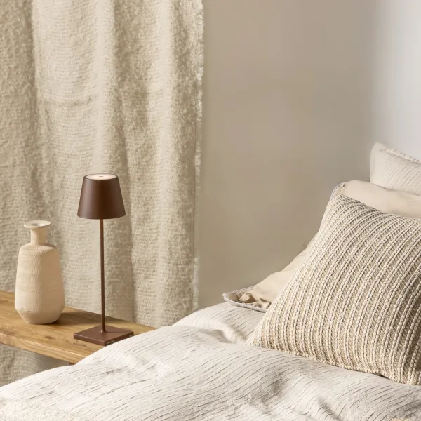 Poldina Corten rechargeable portable lamp by Zafferano