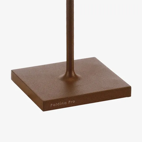 Poldina Corten rechargeable portable lamp by Zafferano