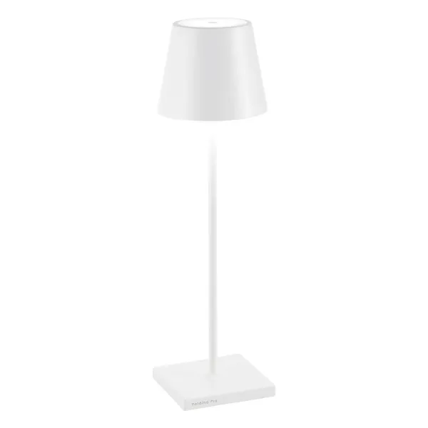 Poldina White rechargeable portable lamp by Zafferano