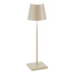 Sand color Poldina rechargeable portable lamp by Zafferano