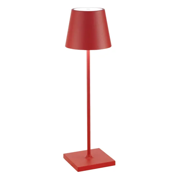 Zafferano Poldina PRO Red Rechargeable Table Lamp