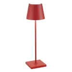 Zafferano Poldina PRO Lampada da tavolo ricaricabile rossa