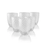 Vertigo Tumbler Clear White Set of 6 Italesse glasses