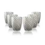 Vertigo Tumbler Black White Italesse 6-cup set