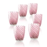Vertigo Tumbler Amethyst White Italesse 6-Glasses Set