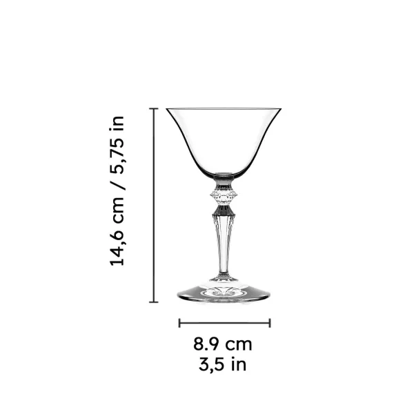 Wormwood Astoria calice cocktail in vetro cristallino da 130cc Italesse