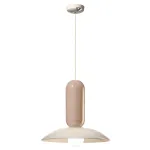 Pau cream and gray pendant lamp by Ferroluce