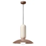 Pau cream and mocha pendant lamp by Ferroluce