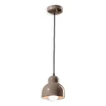Berimbau large mocha-colored pendant lamp by Ferroluce