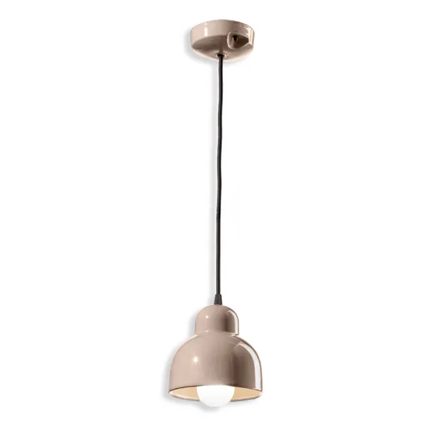 Lampada a sospensione grande color grigio Berimbau di Ferroluce