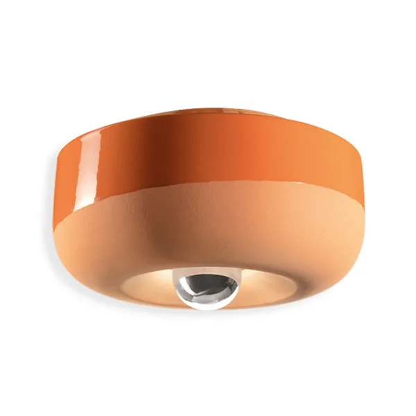 Bellota orange ceiling light by Ferroluce