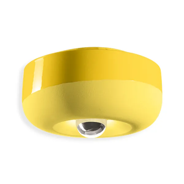 Bellota yellow ceiling light by Ferroluce