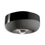 Plafoniera in ceramica nera Bellota di Ferroluce
