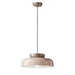 Moka and grey pendant lamp in Maracana ceramic by Ferroluce
