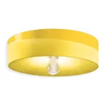 Yellow Pi ceramic ceiling light by Ferroluce