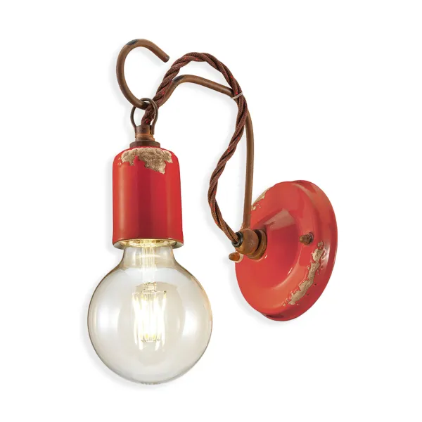 Red Vintage Retro Ceramic Applique by Ferroluce
