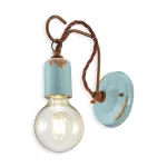 Light blue Vintage Retro ceramic applique by Ferroluce
