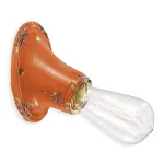 Vintage Retro Orange Ceramic Wall Sconce by Ferroluce