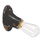 Vintage Retro black ceramic wall light by Ferroluce