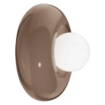 Bumbum mocha brown wall sconce by Ferroluce