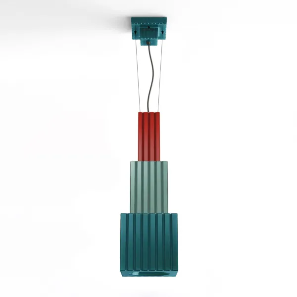 Metra colored ceramic pendant lamp by Ferroluce