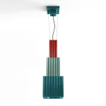 Metra colored ceramic pendant lamp by Ferroluce