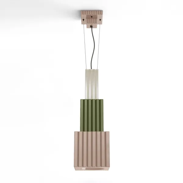 Metra Tricolor Ceramic Pendant Lamp by Ferroluce