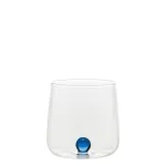 Tumbler ball with blue ball Set of 6 Glasses by Zafferano