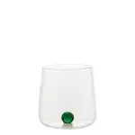 Tumbler Ball with Green Ball Set of 6 Glasses by Zafferano