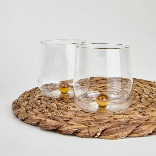 Bilia Tumbler con bilia gialla oro Set 6 Bicchieri by Zafferano