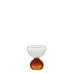 Egg cup or shot ball with amber sphere by Zafferano