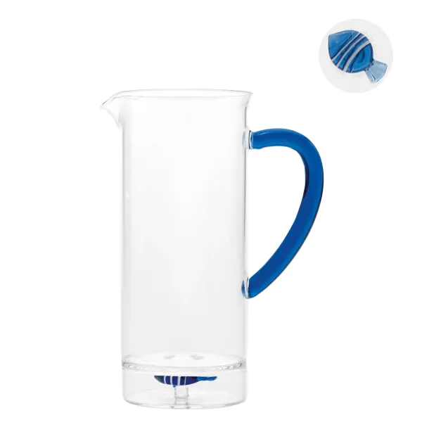 Teca Mare Double bottom carafe with puffer fish by Zafferano