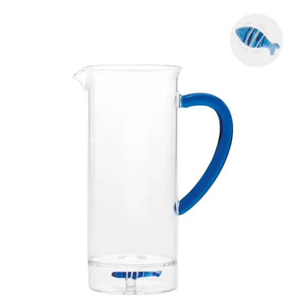 Teca Mare Double bottom carafe with sardine by Zafferano
