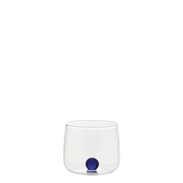 Junior Tumbler Ball with Blue Ball Set of 6 Glasses by Zafferano
