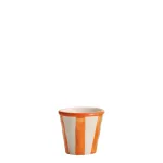 Lido Glasses with white and orange stripes Set 6 by Zafferano