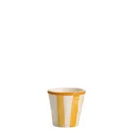 Lido Shot Glasses with White and Yellow Stripes Set 6 by Zafferano