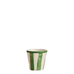 Lido Glasses with white and green stripes Set 6 by Zafferano