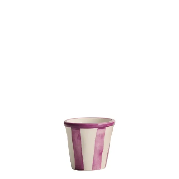 Lido Glasses with white and purple stripes Set 6 by Zafferano