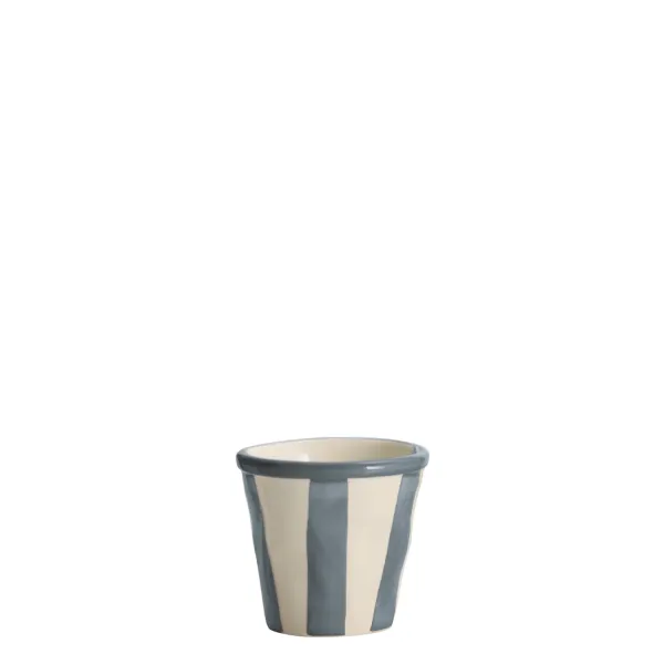 Lido Glasses with white and gray stripes Set 6 by Zafferano