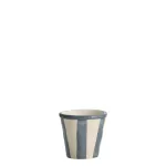 Lido Glasses with white and gray stripes Set 6 by Zafferano