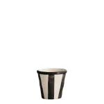 Lido Glasses with black and white stripes Set 6 by Zafferano